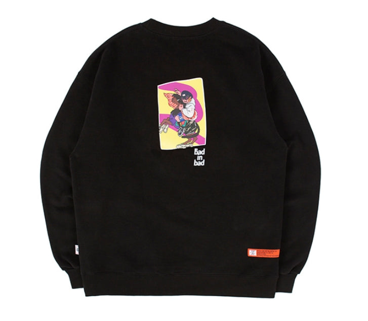 ベドインベド(BADINBAD)[BIB X CHO CORE]NAPOLEON SWEATSHIRT_BLACK