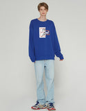 ベドインベド(BADINBAD) HALF LOGO SWEATSHIRT_BLUE