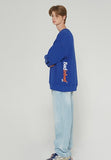 ベドインベド(BADINBAD) HALF LOGO SWEATSHIRT_BLUE