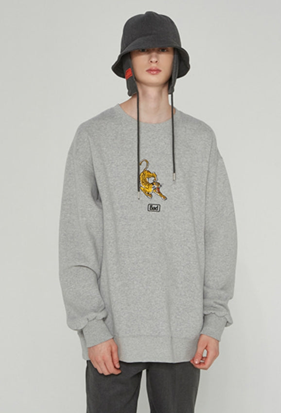 ベドインベド(BADINBAD) ALTAICA TIGER SWEATSHIRT_GREY