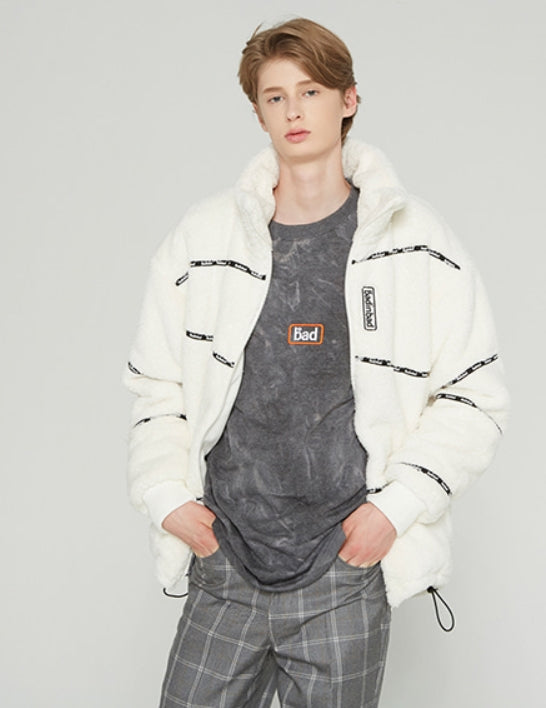 ベドインベド(BADINBAD) DOUBLENESS FLEECE JUMPER_OATMEAL