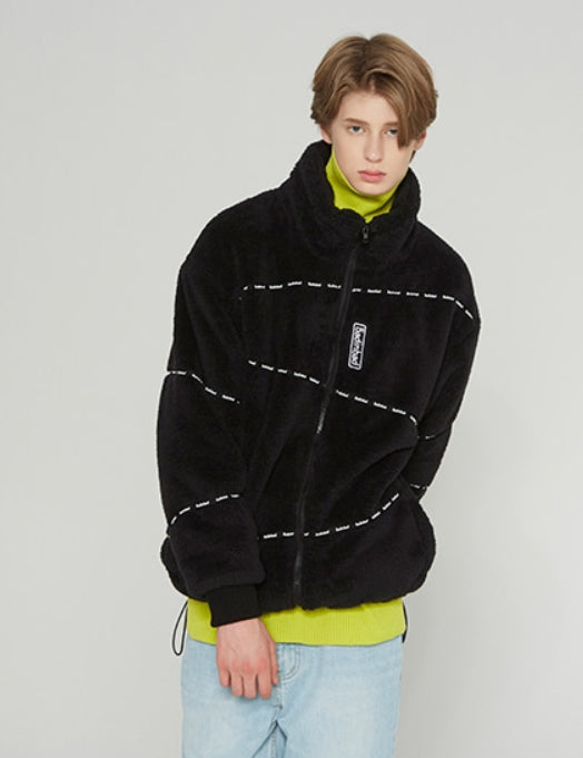 ベドインベド(BADINBAD) DOUBLENESS FLEECE JUMPER_BLACK