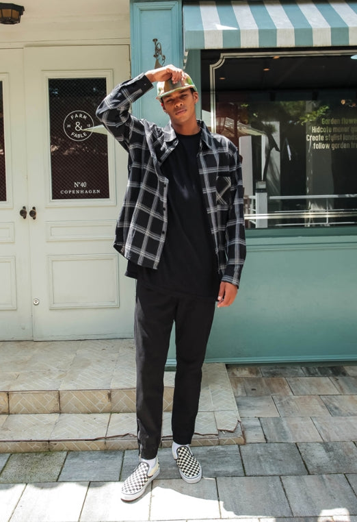 パーステップ(PERSTEP)  Mighty loose fit Check shirt KHLS4083