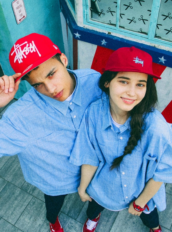 パーステップ(PERSTEP) Denim Loose Fit Short Sleeve Shirt 2color KHSS4075