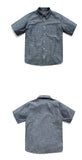 パーステップ(PERSTEP) Denim Loose Fit Short Sleeve Shirt 2color KHSS4075