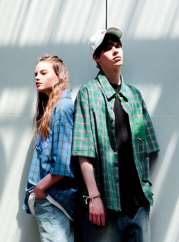 パーステップ(PERSTEP) Kay Check Short Sleeve Shirt 4color MSSS4162