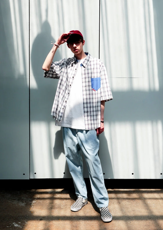 パーステップ(PERSTEP) Kay Check Short Sleeve Shirt 4color MSSS4162