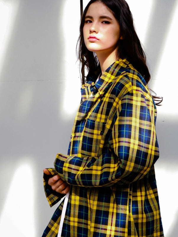 パーステップ(PERSTEP) Big Plaid Loose fit Shirt 3color SMLS4130