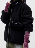 モアザンドープ (MORE THAN DOPE) Mono fluffy jacket (black)