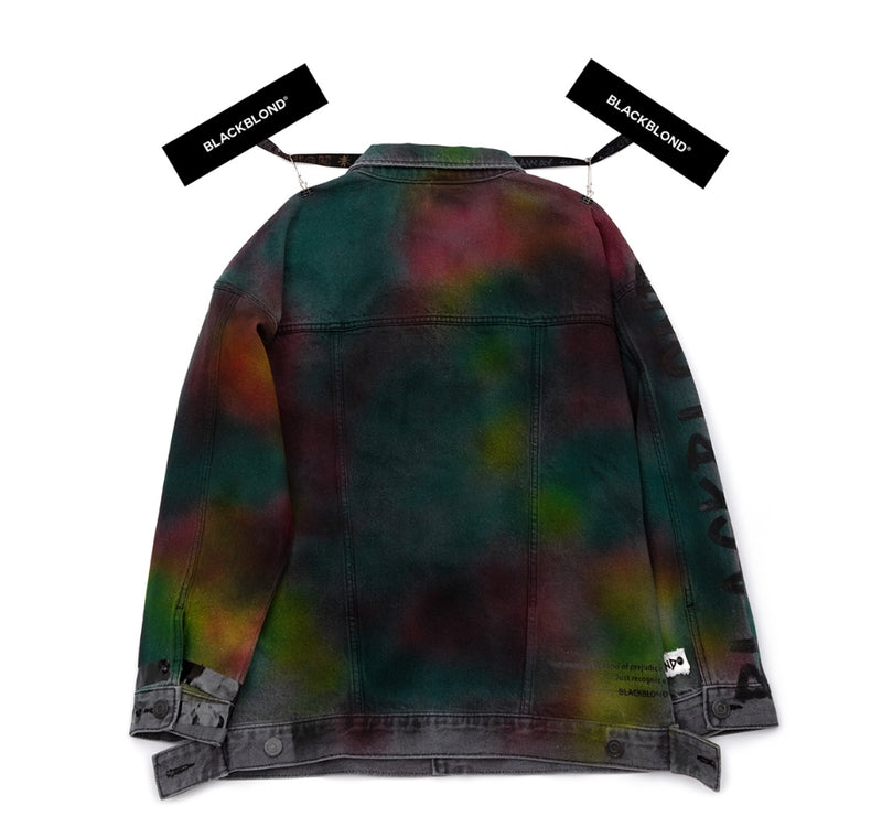 ブラックブロンド(BLACKBLOND) BBD Aurora Sprayed Denim Jacket (Multi)
