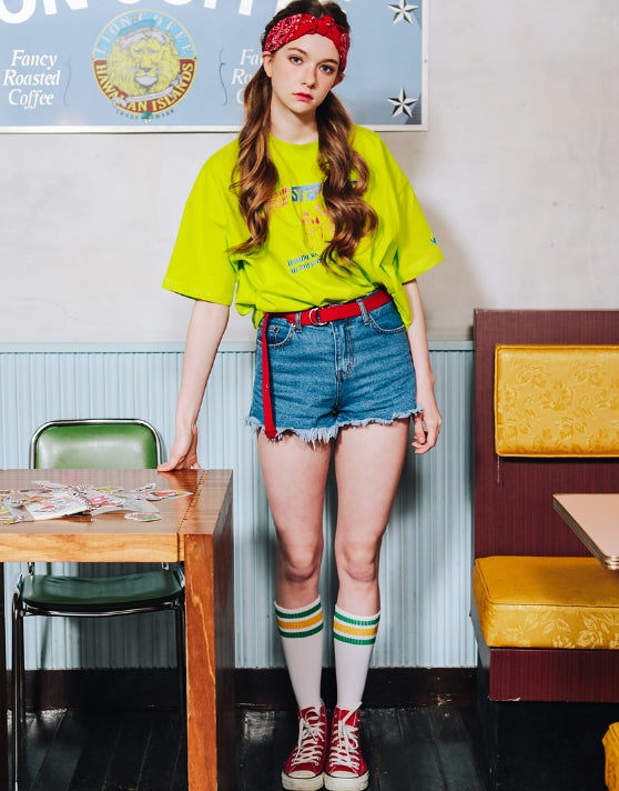 ダブルユーブイプロジェクト(WV PROJECT) SHOWTIME SHORT SLEEVE LIME  JYST7180