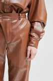 イーエスシースタジオ(ESC STUDIO) Leather pants (camel)