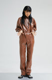 イーエスシースタジオ(ESC STUDIO) Leather pants (camel)