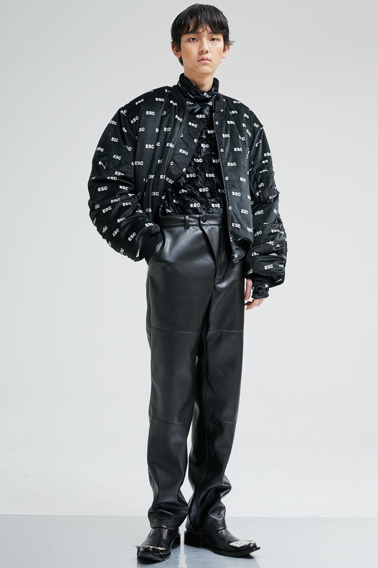 イーエスシースタジオ(ESC STUDIO) Leather pants (black)