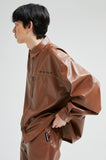 イーエスシースタジオ(ESC STUDIO) Leather shirt (camel)