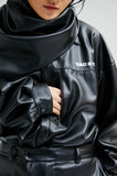 イーエスシースタジオ(ESC STUDIO) Leather shirt (black)