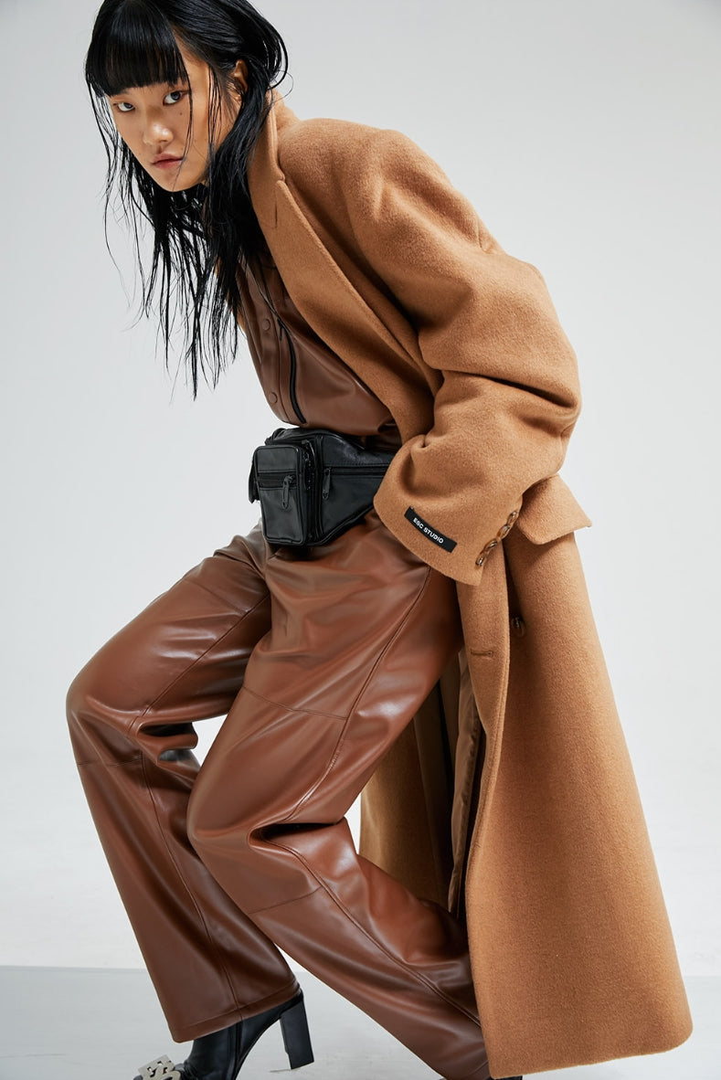 イーエスシースタジオ(ESC STUDIO) Over size double coat (camel)