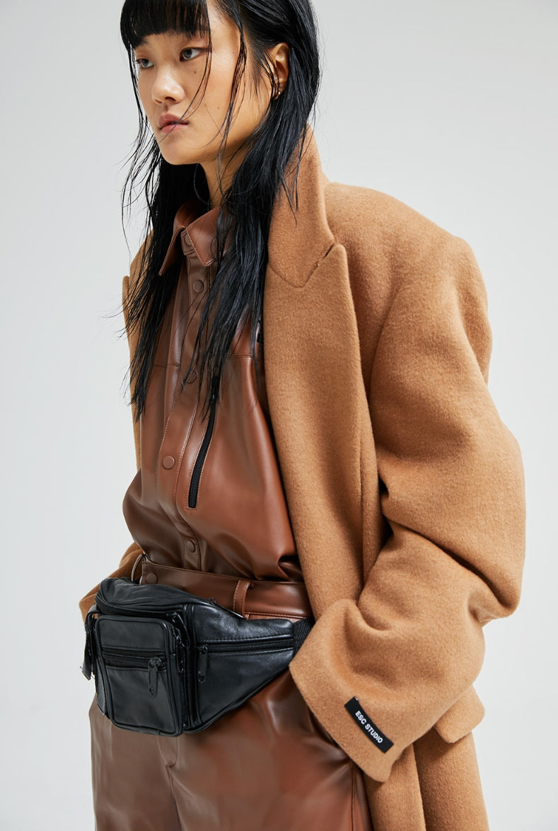 イーエスシースタジオ(ESC STUDIO) Over size double coat (camel)