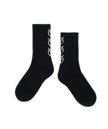 オーワイ(OY) TRIPLE LOGO SOCKS-BLACK