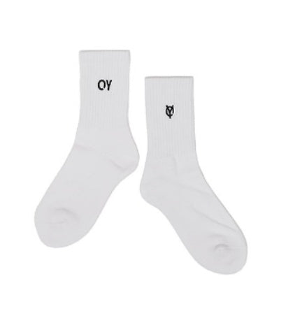 オーワイ(OY) BASIC LOGO SOCKS-WHITE