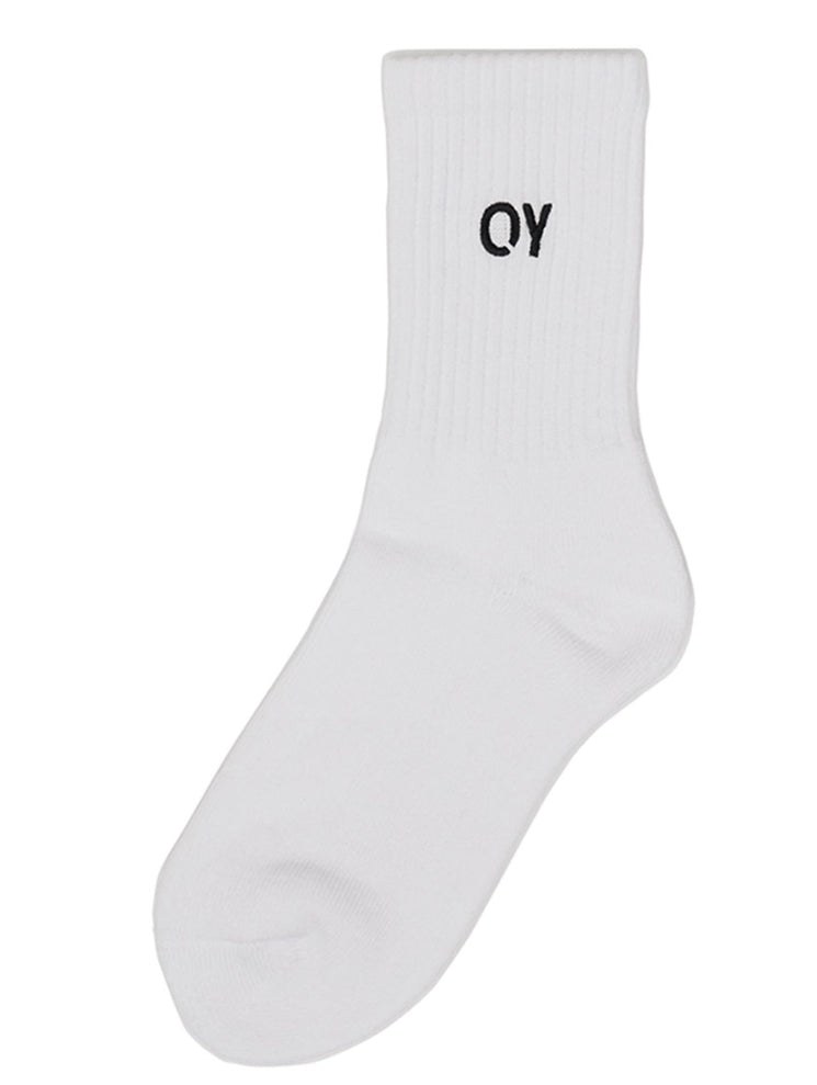 オーワイ(OY) BASIC LOGO SOCKS-WHITE