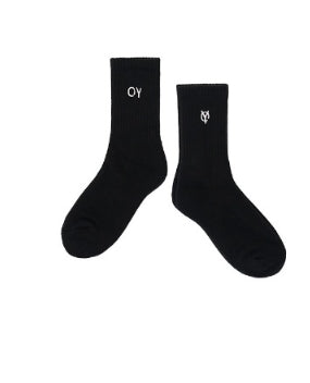 オーワイ(OY) BASIC LOGO SOCKS-BLACK