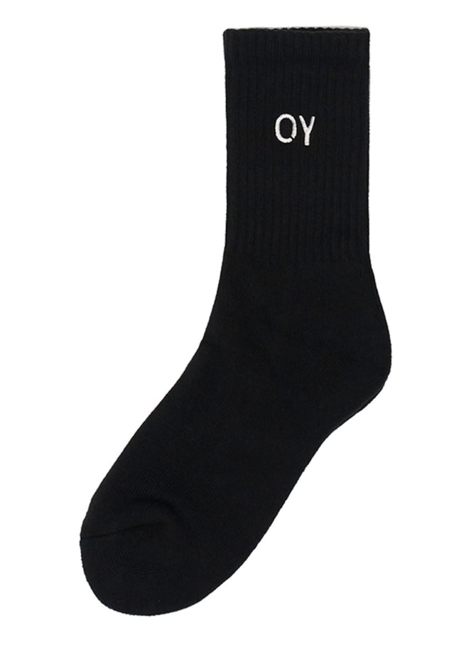 オーワイ(OY) BASIC LOGO SOCKS-BLACK