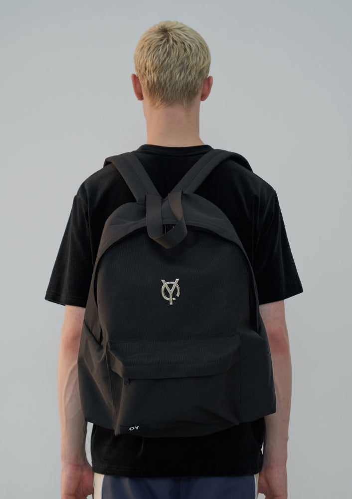 オーワイ(OY) METAL LOGO BACKPACK-BLACK
