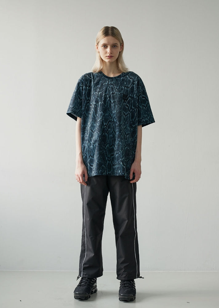 オーワイ(OY) VELOUR SNAKE LOGO T-SHIRTS -GREEN