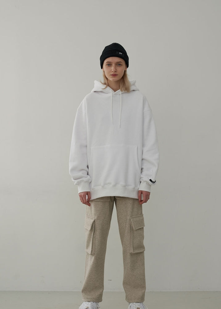 オーワイ(OY)BACK LOGO HOODIE-WHITE