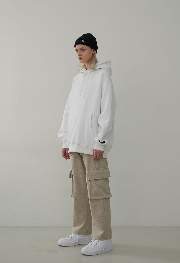 オーワイ(OY)BACK LOGO HOODIE-WHITE