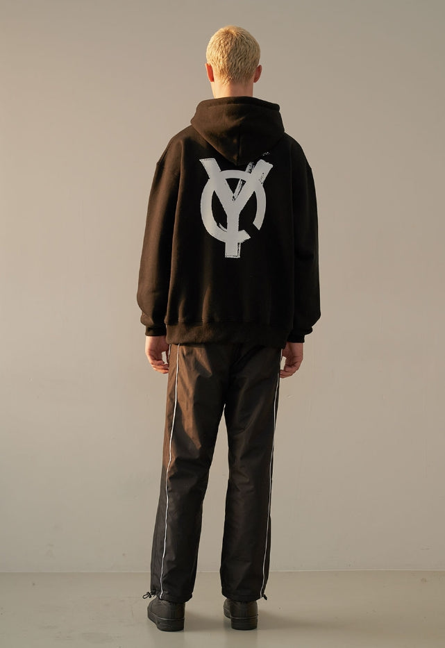 オーワイ(OY)BACK LOGO HOODIE-BLACK