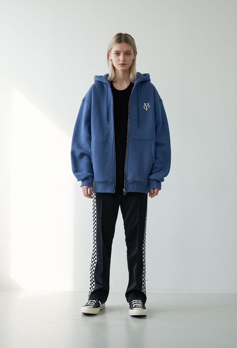 オーワイ(OY)LOGO FULL HOODIE ZIP- DEEP BLUE