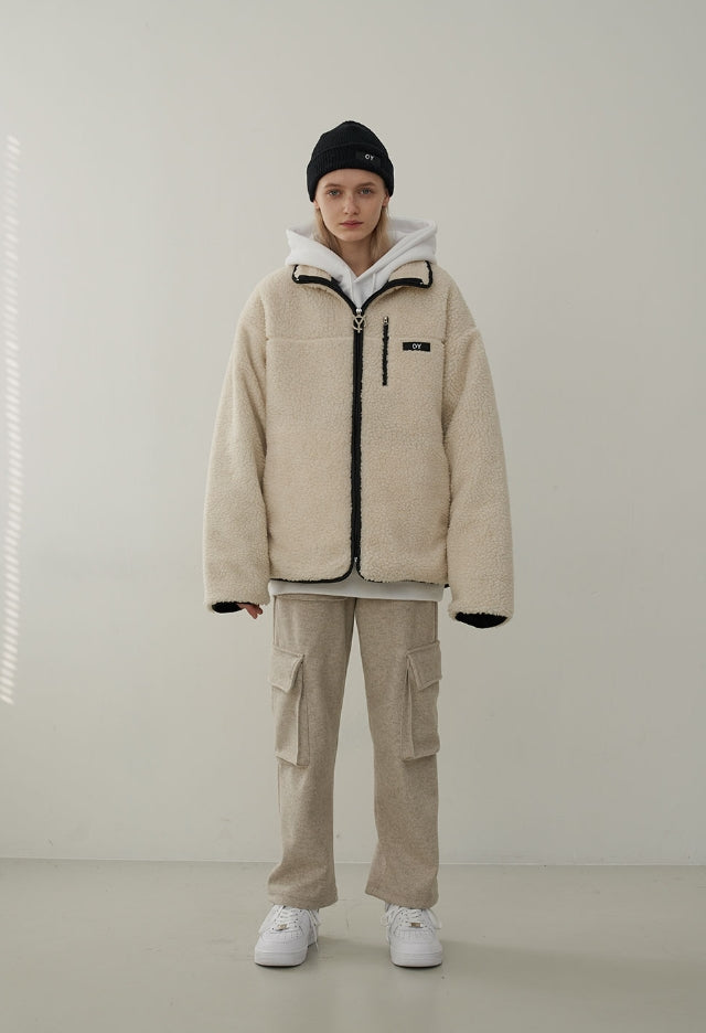 オーワイ(OY) FLEECE JACKET-WHITE