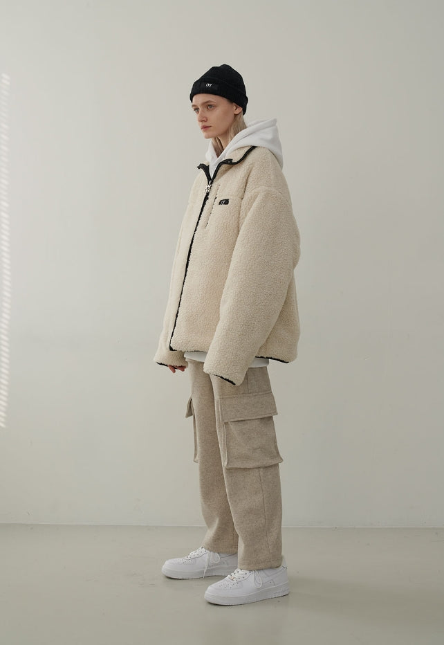 オーワイ(OY) FLEECE JACKET-WHITE