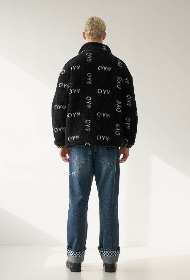 オーワイ(OY)LOGO FLEECE JACKET-BLACK