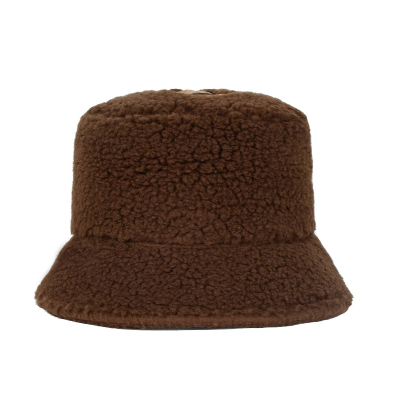 ステレオバイナルズ(Stereo Vinyls) [FW19 T&J] Boa Bucket Hat (Brown)