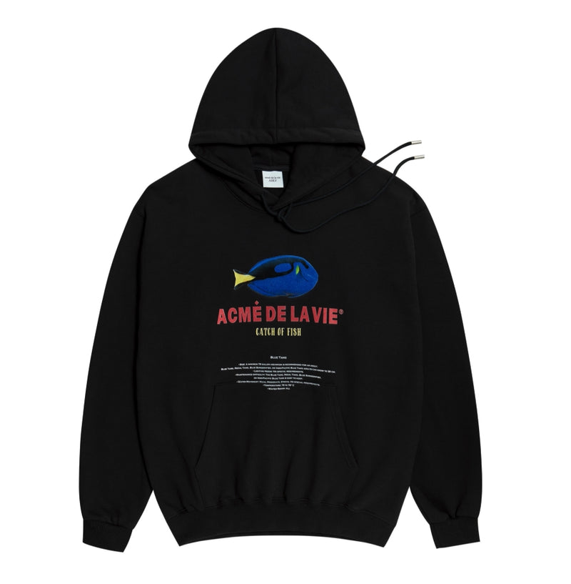 アクメドラビ(acme' de la vie) ADLV AQUARIUM HOODIE BLACK BLUE TANG