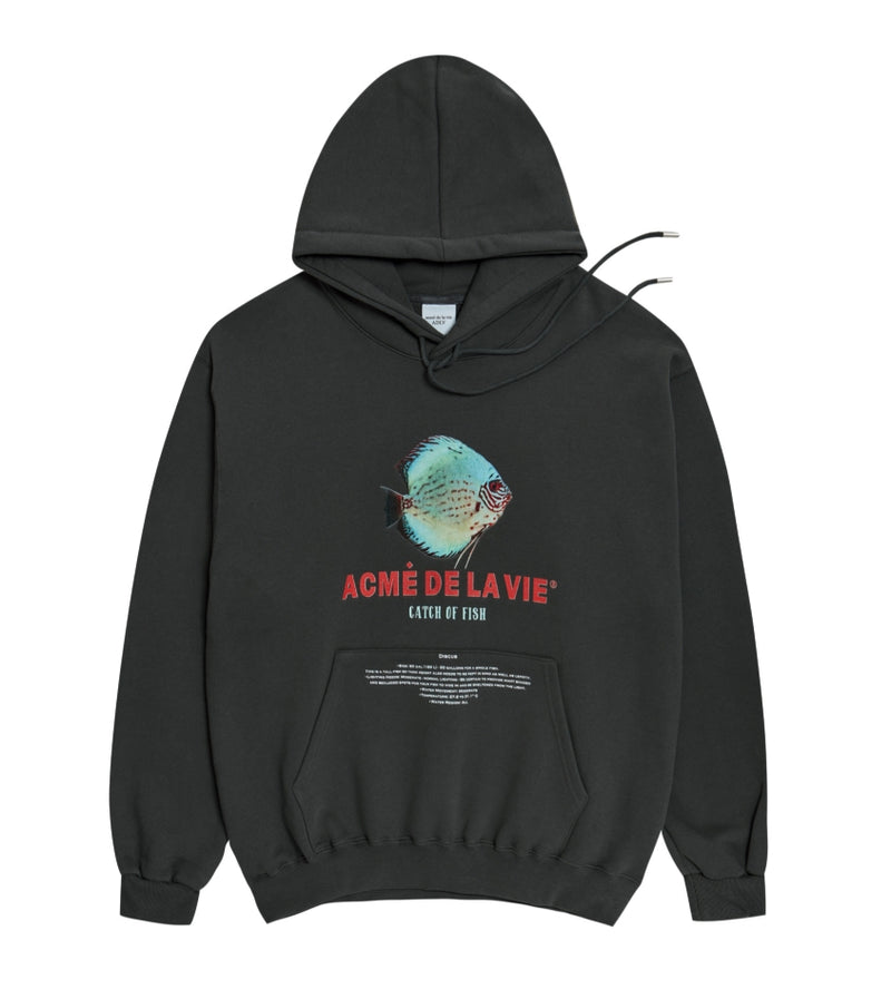 アクメドラビ(acme' de la vie) ADLV AQUARIUM HOODIE CHARCOAL DISCUS