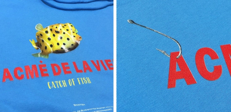 アクメドラビ(acme' de la vie) ADLV AQUARIUM HOODIE SKY BLUE BOXFISH