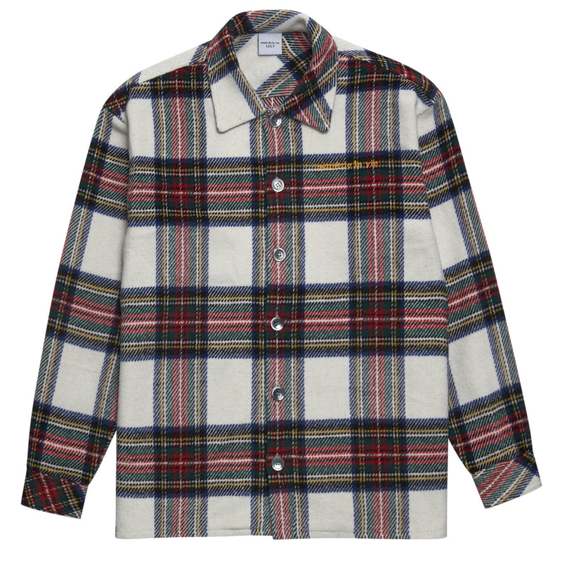 アクメドラビ(acme' de la vie)  ADLV CHECK SHIRT JACKET IVORY