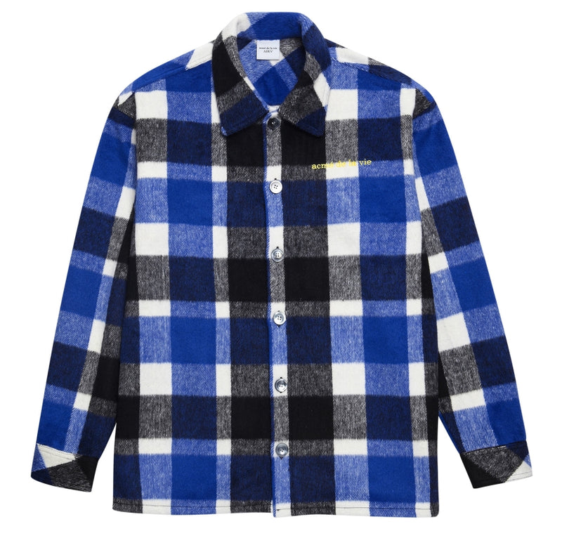 アクメドラビ(acme' de la vie)  ADLV CHECK SHIRT JACKET BLUE