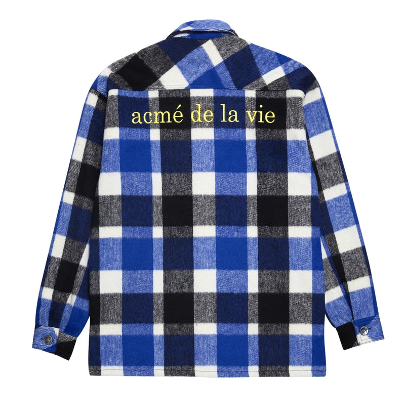 アクメドラビ(acme' de la vie)  ADLV CHECK SHIRT JACKET BLUE