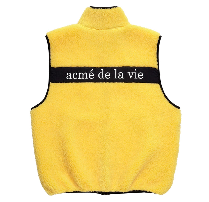 アクメドラビ(acme' de la vie) ADLV SHERPA ZIP-UP VEST YELLOW