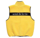 アクメドラビ(acme' de la vie) ADLV SHERPA ZIP-UP VEST YELLOW