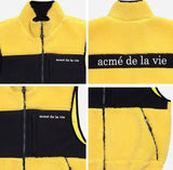 アクメドラビ(acme' de la vie) ADLV SHERPA ZIP-UP VEST YELLOW