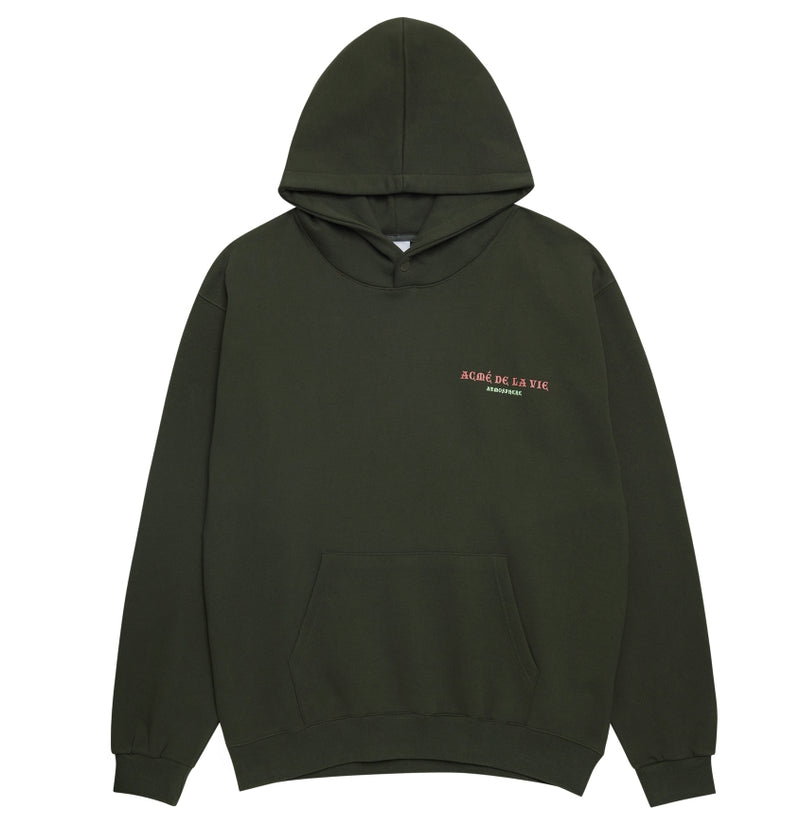 アクメドラビ(acme' de la vie) COBRA GLOW IN THE DARK HOODIE KHAKI