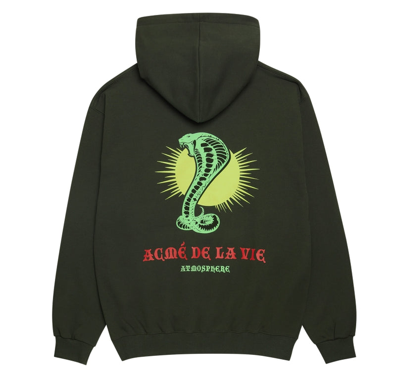 アクメドラビ(acme' de la vie) COBRA GLOW IN THE DARK HOODIE KHAKI