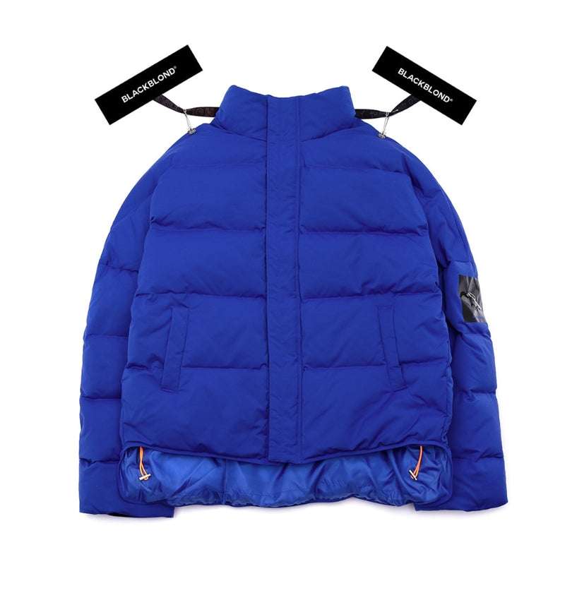 ブラックブロンド(BLACKBLOND) BBD Patch Duck Down Short Padding Jacket (Blue)