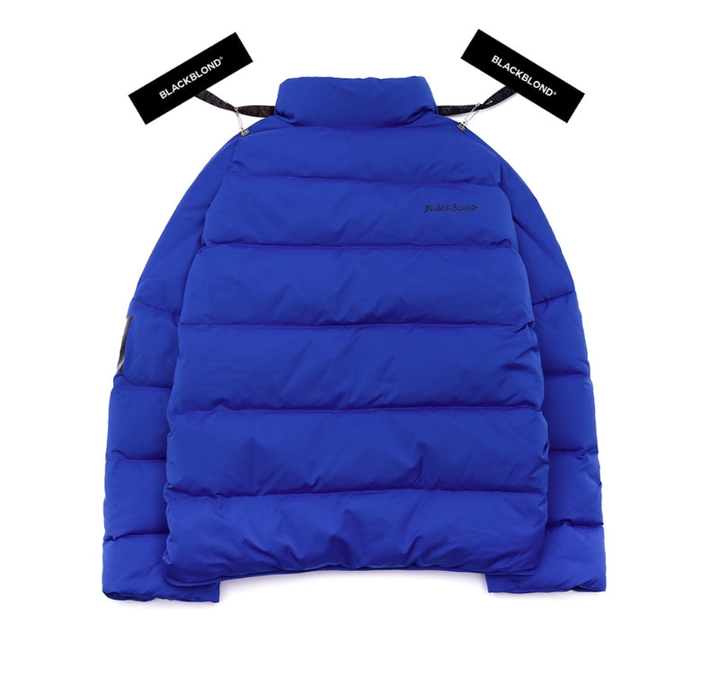 ブラックブロンド(BLACKBLOND) BBD Patch Duck Down Short Padding Jacket (Blue)